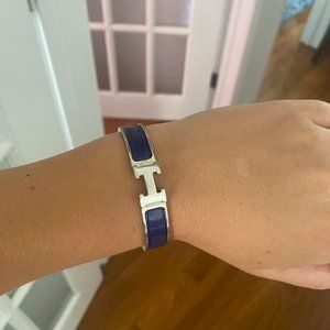 Enamel Narrow Clic Clac H Bracelet GM Iris